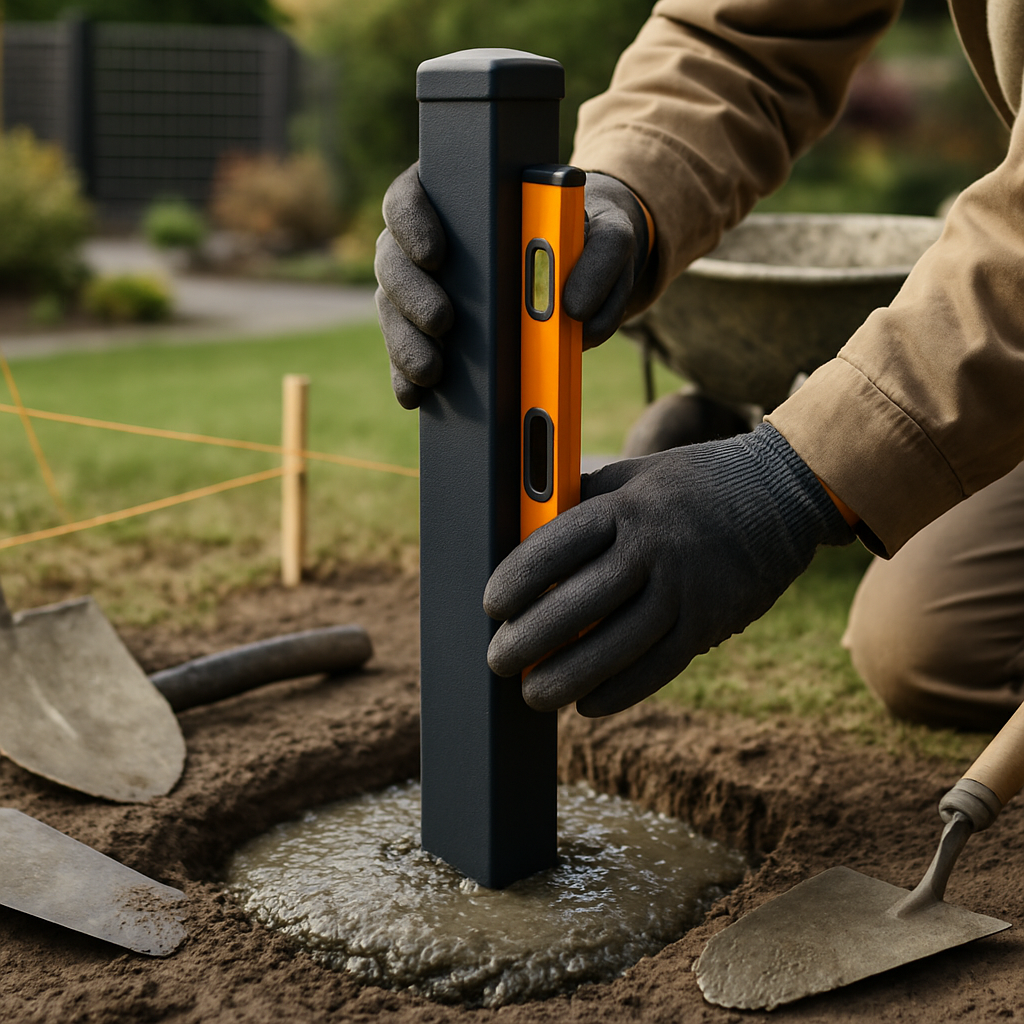 Zaunpfosten einbetonieren: Schritt für Schritt im Garten